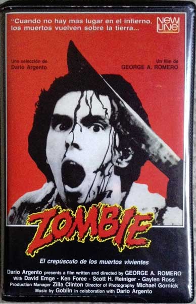 Dawn of the Dead Zombie Spanish New Line Betamax