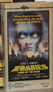 DAWN OF THE DEAD UK INTERVISION PRE CERT CARD BOX VHS