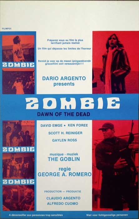 dawn of the Dead Zombie - Belgian Poster