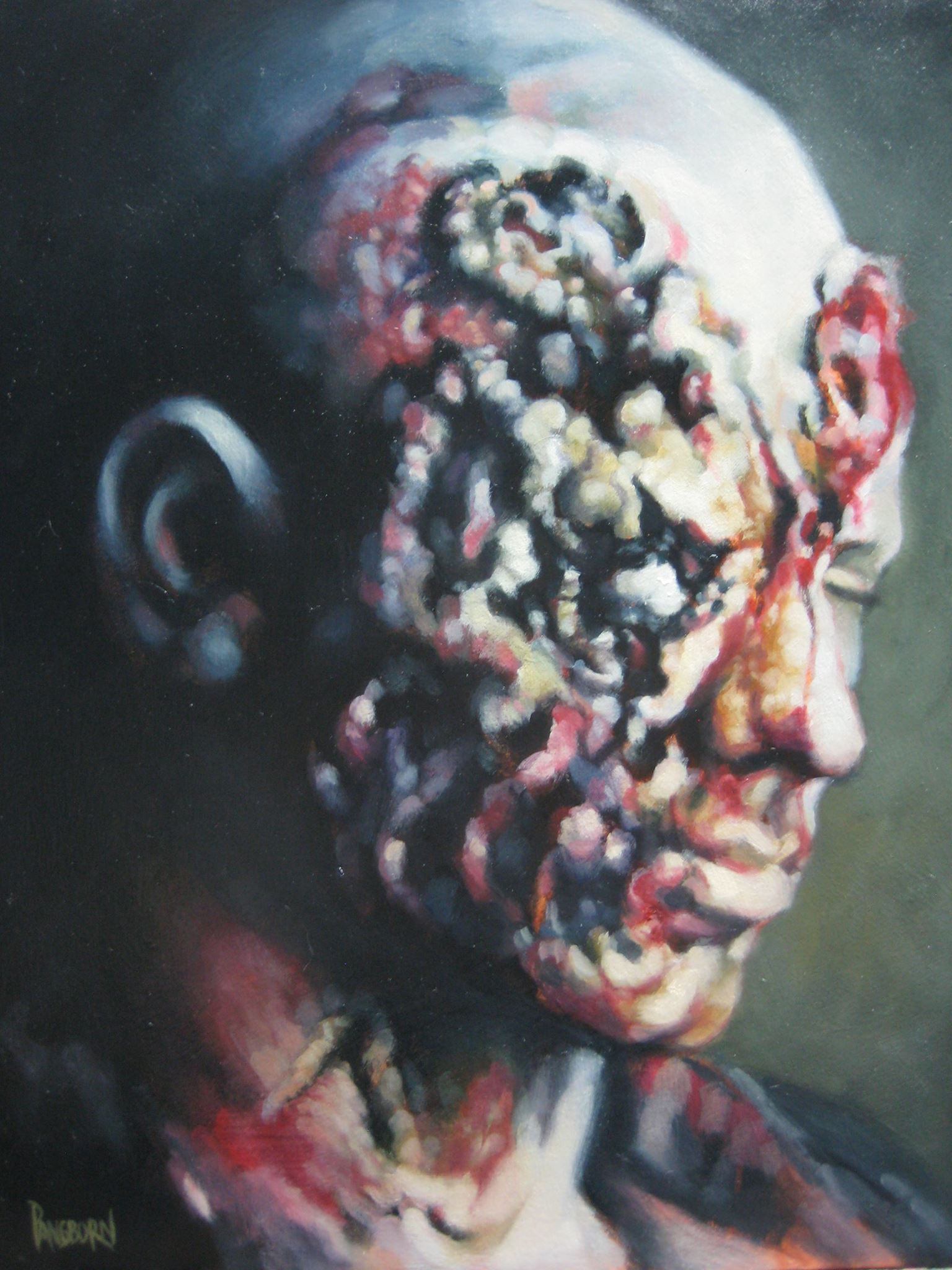 RF Pangbourne Arts The airport zombie Oil Painting
