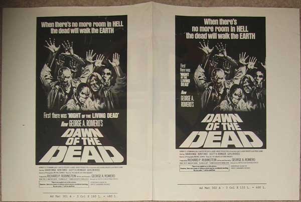 Featured image for “DAWN OF THE DEAD USA AD MAT PRESS SHEET VERSION A”