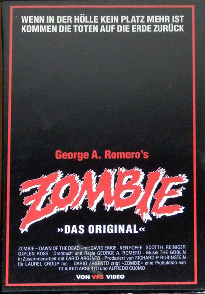 Featured image for “Dawn of the Dead Zombie German VHS PAL VPS Video”