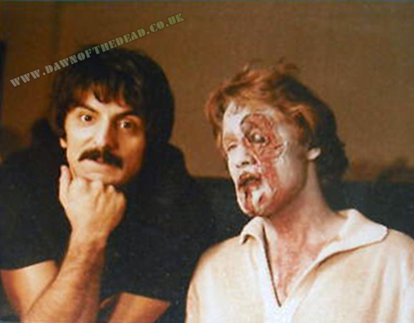 Featured image for “Behind the scenes photo – Tom Savini with Zombie”