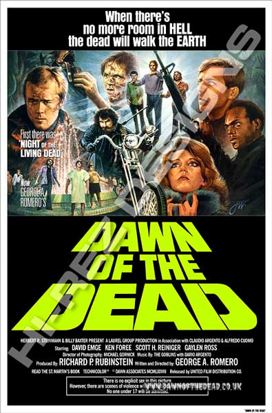 Featured image for “DAWN OF THE DEAD – HI-REZ DESIGNS – BOOTLEG POSTER – NEW IMPORT ONE SHEET”