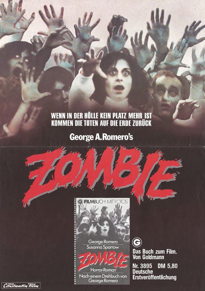 Featured image for “Dawn of the Dead German Zombie paperback book advertising poster”