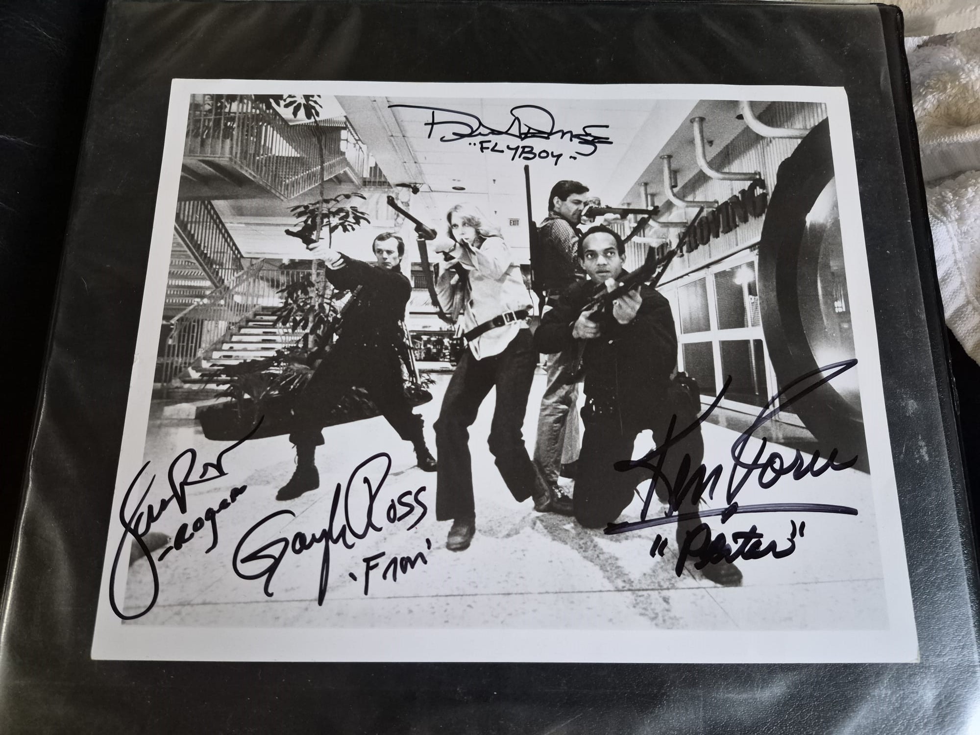 Featured image for “Dawn of the Dead Original Katherine Kolbert Publicity Still – Signed by Ken Foree, Gaylen Ross, Scott Reiniger & David Emge”