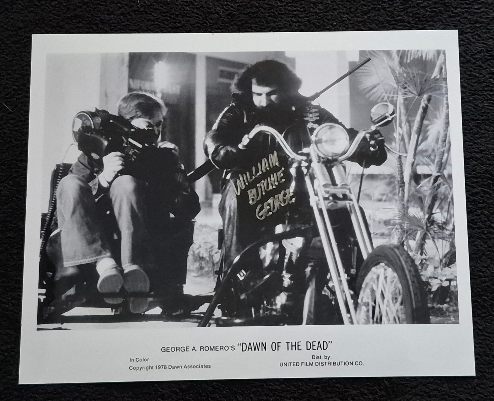 Featured image for “William “Butchie” George – Dawn of the Dead Motorcycle Raider – Signed Photograph”