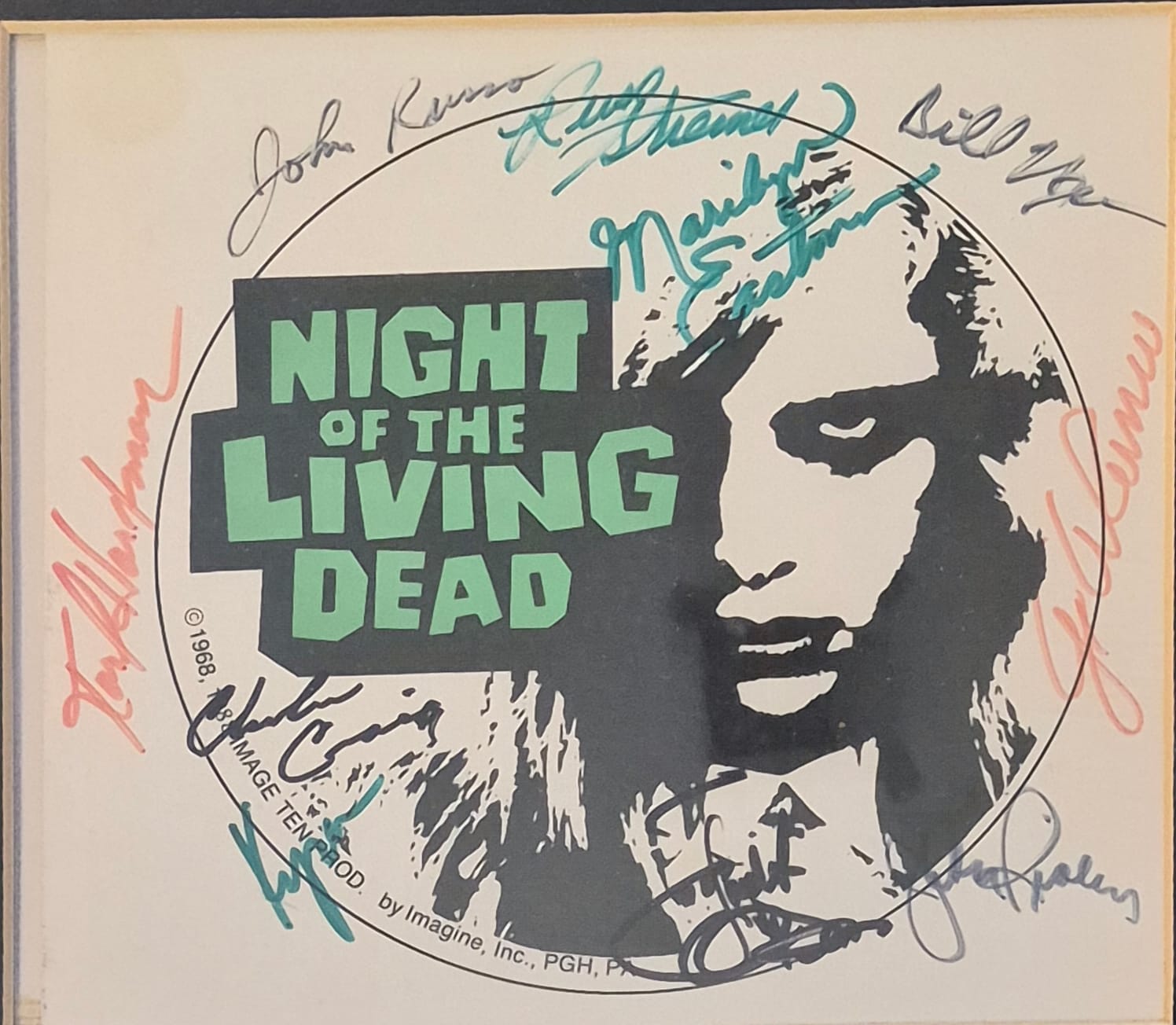 Featured image for “Night of the Living Dead Multi-Signed Trading Card Sheet Panel – George A. Romero & Cast”