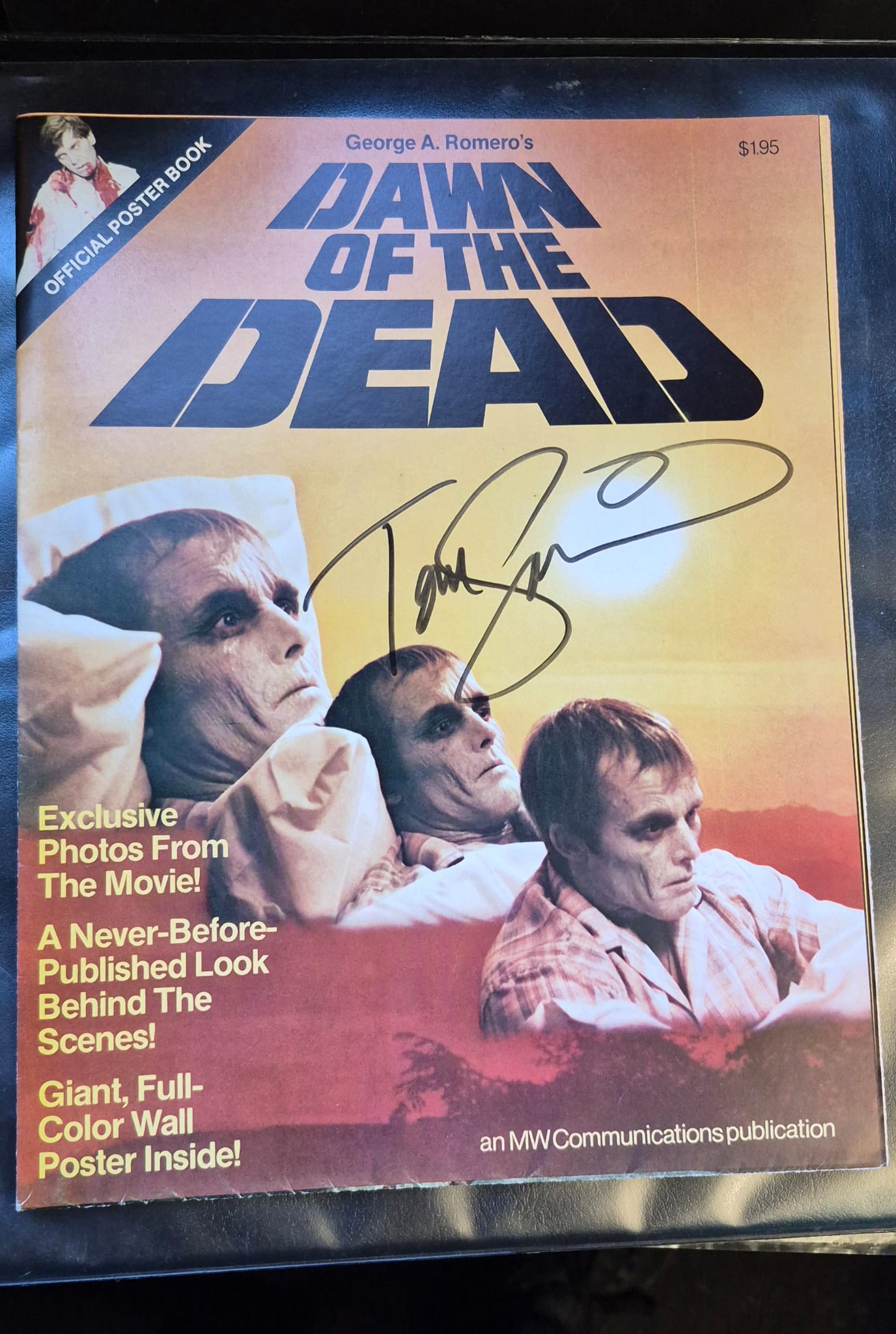 Featured image for “Dawn of the Dead (1978) – Original Vintage Fold-Out Poster Book – Signed by Tom Savini”